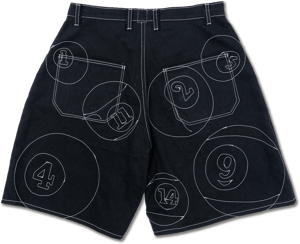8 Ball Short (Black Denim)