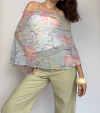 Image 5 of Poncho | Blue Floral