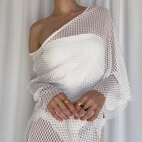 Image 3 of Poncho | White Crochet 