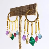 Rainbow Huggie Hoop Dazzler Earrings