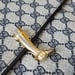 Image of Vtg. Gucci Blue Monogram Equestrian Clutch 