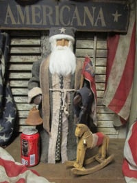 Image 4 of #3... Olde Patriot Santa ~ Rocking Horse ~ Wool Coat ~