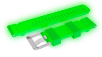 Image 2 of Vortex Fully Lumed Diving Watch Strap / Proprietary 2.5mm fat quick release spring-bars.