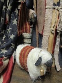 Image 3 of #5 ... Olde Americana Santa ~ Sheep ~Wool~