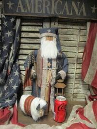 Image 4 of #5 ... Olde Americana Santa ~ Sheep ~Wool~