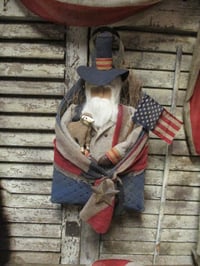 Image 1 of #7... Olde Uncle Sam ~ Hanging Basket ~ Putz Sheep ~