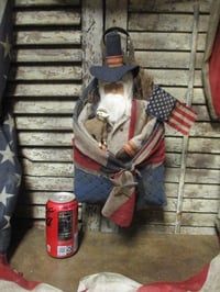 Image 3 of #7... Olde Uncle Sam ~ Hanging Basket ~ Putz Sheep ~