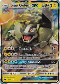 Alolan Golem GX - SM - Crimson Invasion- Near Mint