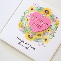 Image 3 of Birthday Hugs Birthday Card. Pocket Hugs Greeting Card. Friend Card. Daughter Birthday Card. 