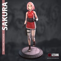 Image 1 of 3D Printed Sakura Figurine – Naruto Fan Model (Pre-Sanded, Unpainted & Unassembled)