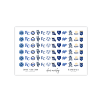Image 2 of KANSAS CITY ROYALS BASEBALL NAIL DECALS 