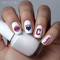 Image 1 of CLEVELAND GUARDIANS BASEBALL NAIL DECALS 