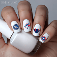 Image 1 of TORONTO BLUE JAYS BASEBALL NAIL DECALS 