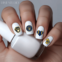 Image 1 of MILWAUKEE BREWERS BASEBALL NAIL DECALS 