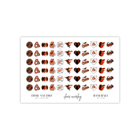 Image 2 of BALTIMORE ORIOLES BASEBALL NAIL DECALS 