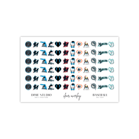 Image 2 of MIAMI MARLINS BASEBALL NAIL DECALS 