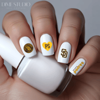 Image 1 of SAN DIEGO PADRES BASEBALL NAIL DECALS 