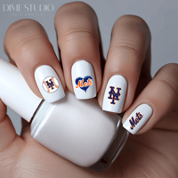 Image 1 of NEW YORK METS BASEBALL NAIL DECALS 