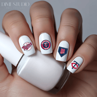 Image 1 of MINNESOTA TWINS BASEBALL NAIL DECALS 