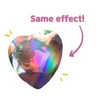 Image 2 of (PREORDER) HAOBIN HOLOGRAPHIC HEART PIN
