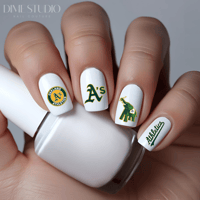 Image 1 of OAKLAND ATHLETICS BASEBALL NAIL DECALS 