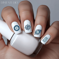 Image 1 of SEATTLE MARINERS BASEBALL NAIL DECALS 