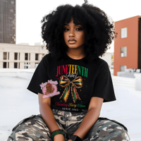 Coquette Juneteenth Graphic Tee (Black Version)
