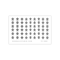 Image 2 of TRIBAL SEA TURTLE NAIL DECALS 