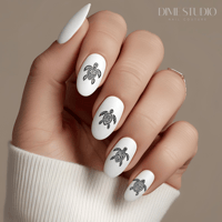 Image 1 of TRIBAL SEA TURTLE NAIL DECALS 