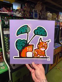 Image 2 of "Comfy Cat (LUSCIOUS LAVENDER)"  Screen Print 