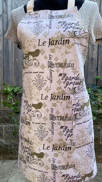 Image 2 of Adult canvas full apron, le jardin