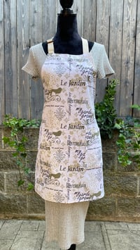 Image 1 of Adult canvas full apron, le jardin