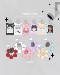 Image 1 of Alien Stage ID Badge/Photocard Holders + Donut Phone Straps