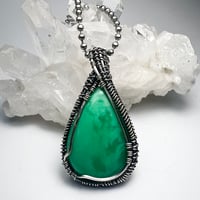 Image 1 of Chrysoprase and Sterling Silver Pendant 
