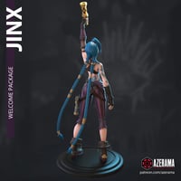 Image 2 of 3D Printed Jinx Figurine – Arcane / League of Legends Fan Model (Unpainted)