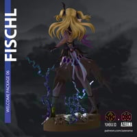 Image 3 of 3D Printed Fischl Figurine – Genshin Impact Fan Model (Pre-Sanded, Unpainted & Unassembled)