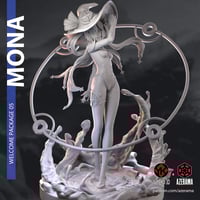 Image 3 of 3D Printed Mona Figurine | Genshin Impact Unpainted Resin Model Kit