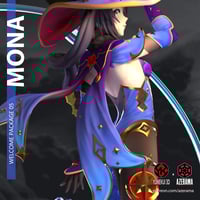 Image 5 of 3D Printed Mona Figurine | Genshin Impact Unpainted Resin Model Kit