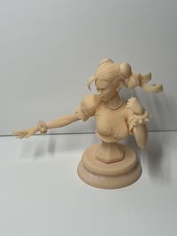 Image 1 of 3D Printed Chun-Li Bust – Street Fighter Fan Model (Pre-Sanded, Unpainted & Unassembled)