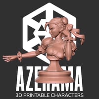 Image 5 of 3D Printed Chun-Li Bust – Street Fighter Fan Model (Pre-Sanded, Unpainted & Unassembled)
