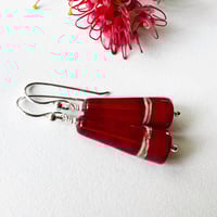 Image 3 of Red Cone Earrings