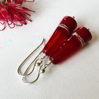 Image 2 of Red Cone Earrings