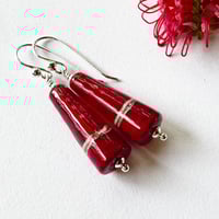 Image 4 of Red Cone Earrings