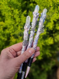 Image 4 of Mini Crystal wand with Aura Quartz Gemstone