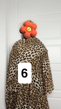Image 1 of 6-Leopard Print Collection Open kimono  with buttons and Matching Hijab