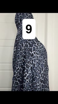 Image 4 of 9-Leopard Print Collection Open kimono  with buttons and Matching Hijab
