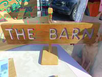 Image 1 of Oak house numbers and oak house name signs