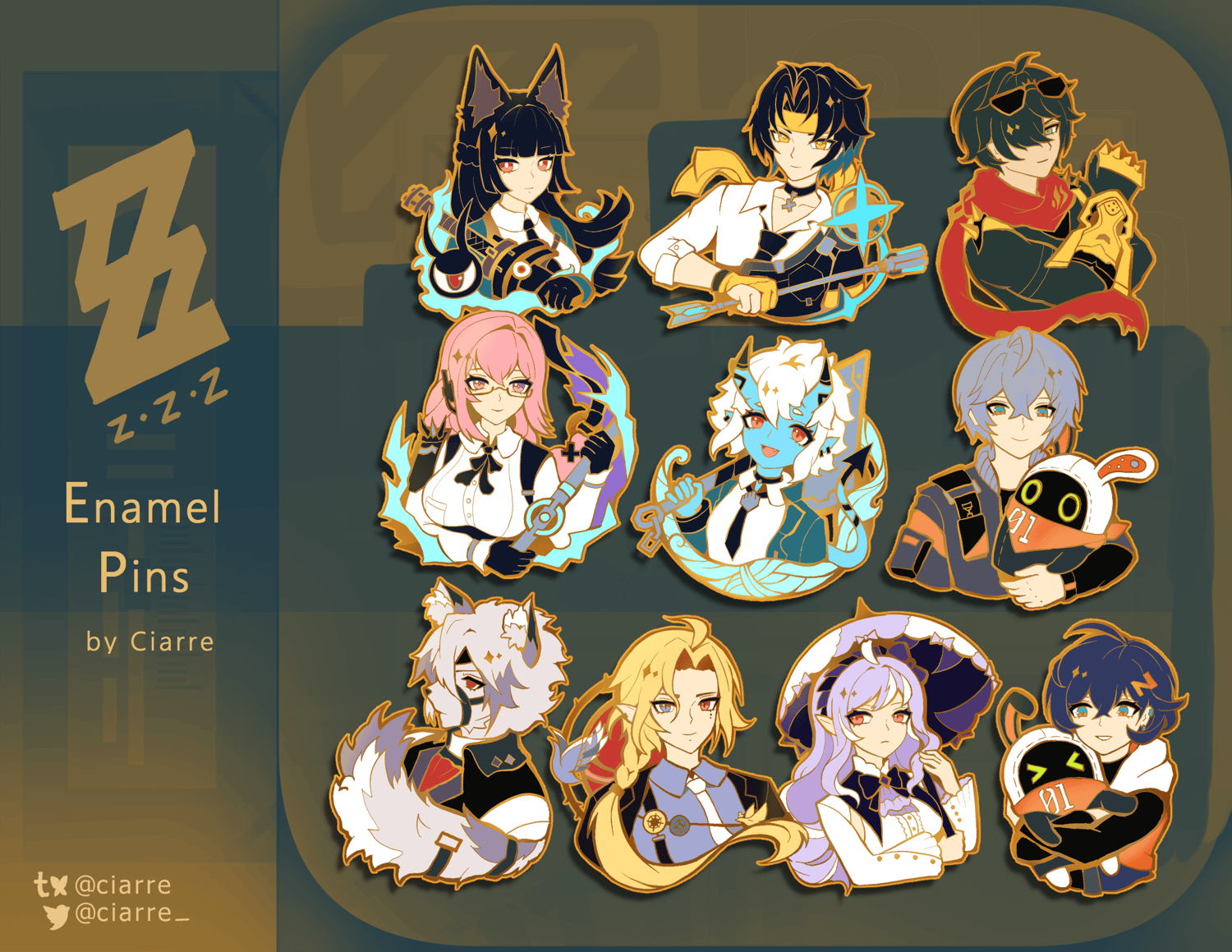 Zenless Zone Zero Enamel Pins - PRE-ORDERS