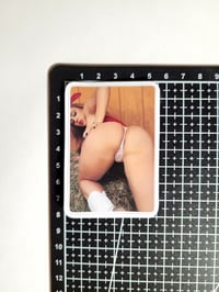 Image 2 of Gorgeous Big Booty In White Thong & Cowboy Boots Matte Vinyl Sticker