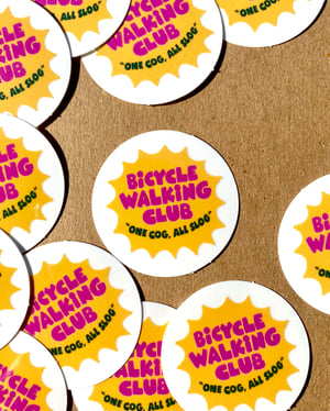 Bicycle Walking Club Logo Sticker